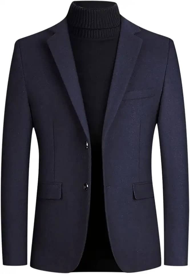 Blazer masculino outono inverno forrado com lã trabalho blazer liso blazer masculino 2023