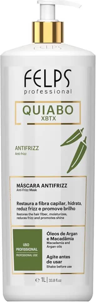 Xbtx Quiabo Okra Alinhamento Capilar, Felps, 1 L, BRANCO