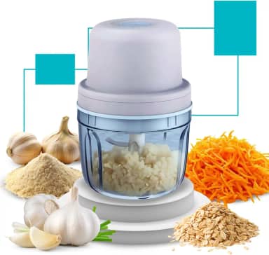 Mini Processador Triturador Alimentos Alho Cebola Elétrico Potente Usb Recarregável Moedor Sem fio