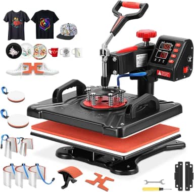 110V, 10 em 1 Prensa Termica, Prensa Termica Sublimação, Prensa Termica, Maquina de Estampar Camisetas, Máquinas de Prensa Térmica Transferência de Calor por para Camisetas Chapéu