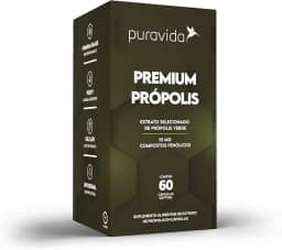 Puravida Vitaminas Extrato Própolis Verde 60 Cápsulas