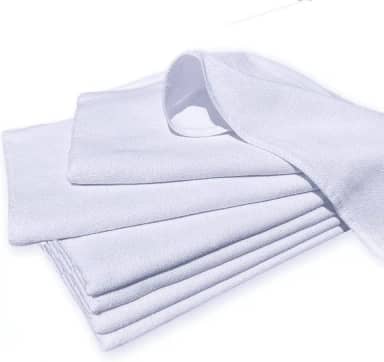 Pano De Prato Bainha Pé De Galinha Liso 68X41-10 Unidades