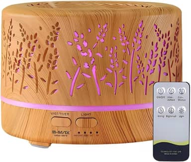 Difusor Aromatizador Ambiente Para Óleo Essencial 700ml - Flores Bmax - Marron Claro