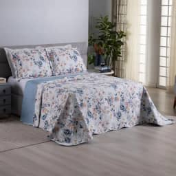 Kit Colcha Cobre Leito 3 Peças Dupla Face Casa Dona 150 fios (Casal, Versailles)