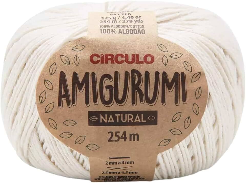 Fio Amigurumi Linha Novelo 254m 125g 0020 NATURAL