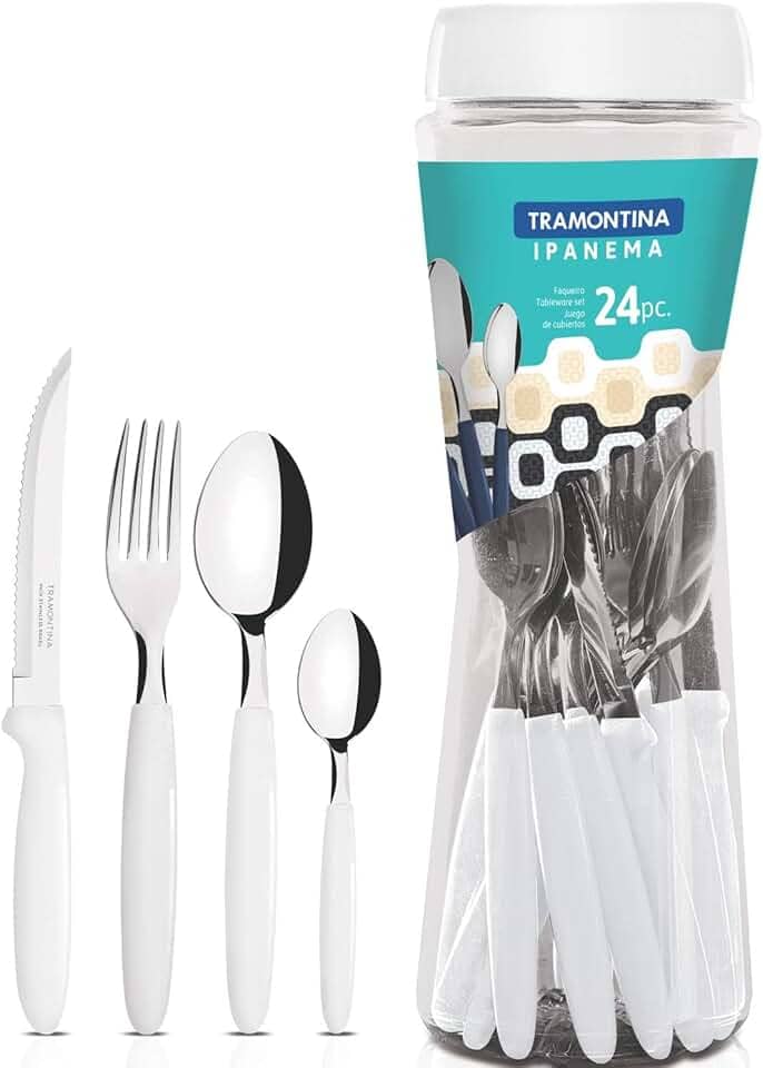 Faqueiro 24 Peças, Tramontina, Ipanema 23399891, Branco