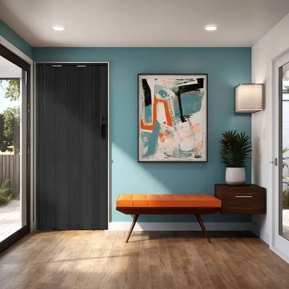 Porta Sanfonada Pvc 210x0,94cm Bariri Preto