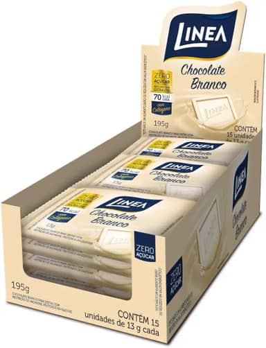 Mini Chocolate Branco Linea 13G, 15 Unidades