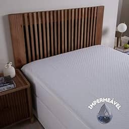 Capa De Colchão Impermeável Matelado Solteiro, Casal, Queen e King Branco Para Quartos e Hotéis (King)