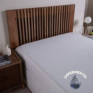 Capa De Colchão Impermeável Matelado Solteiro, Casal, Queen e King Branco Para Quartos e Hotéis (King)