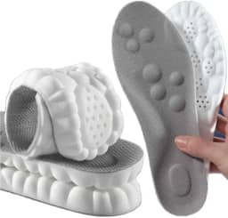 1 Par De Palmilha 4D Esportiva Ortopédica De Látex Respirável Anti Impacto Anatômica Suporte De Arco Corrida (M (25,5cm))