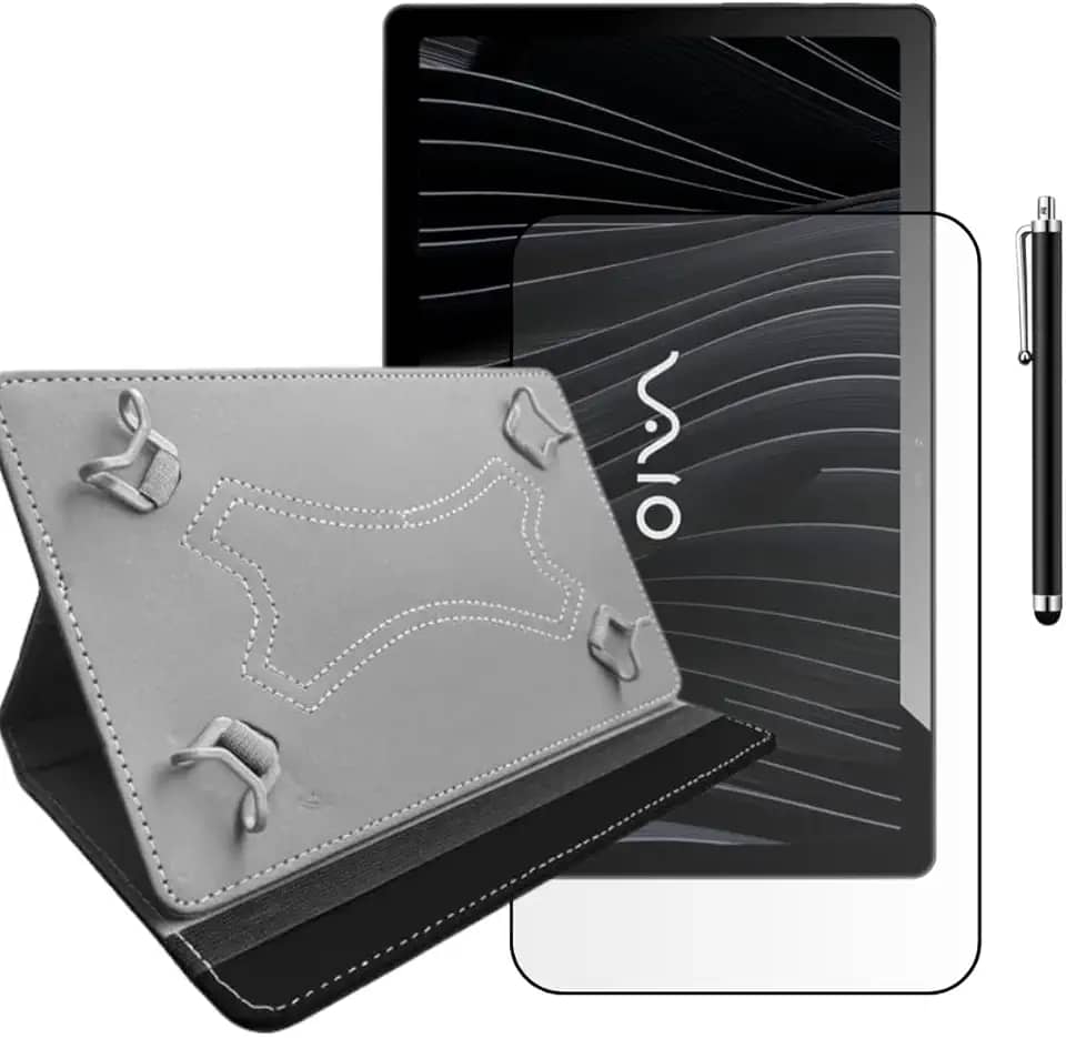 Kit Capa Couro + Película + Caneta Para Tablet Vaio Tl10 - Blance