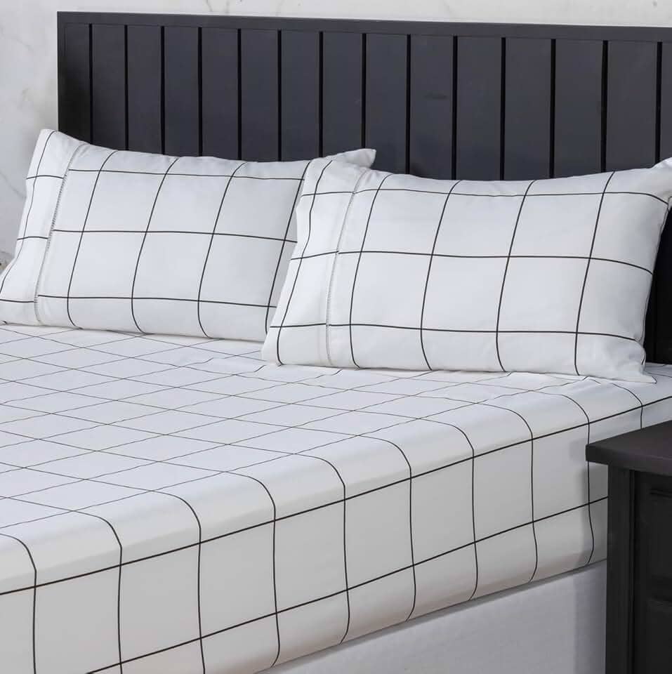 Jogo de Cama Queen Percal 400 Fios Ponto Palito 03 Peças, Antiácaro, Anti-pilling com Toque Macio - Chess