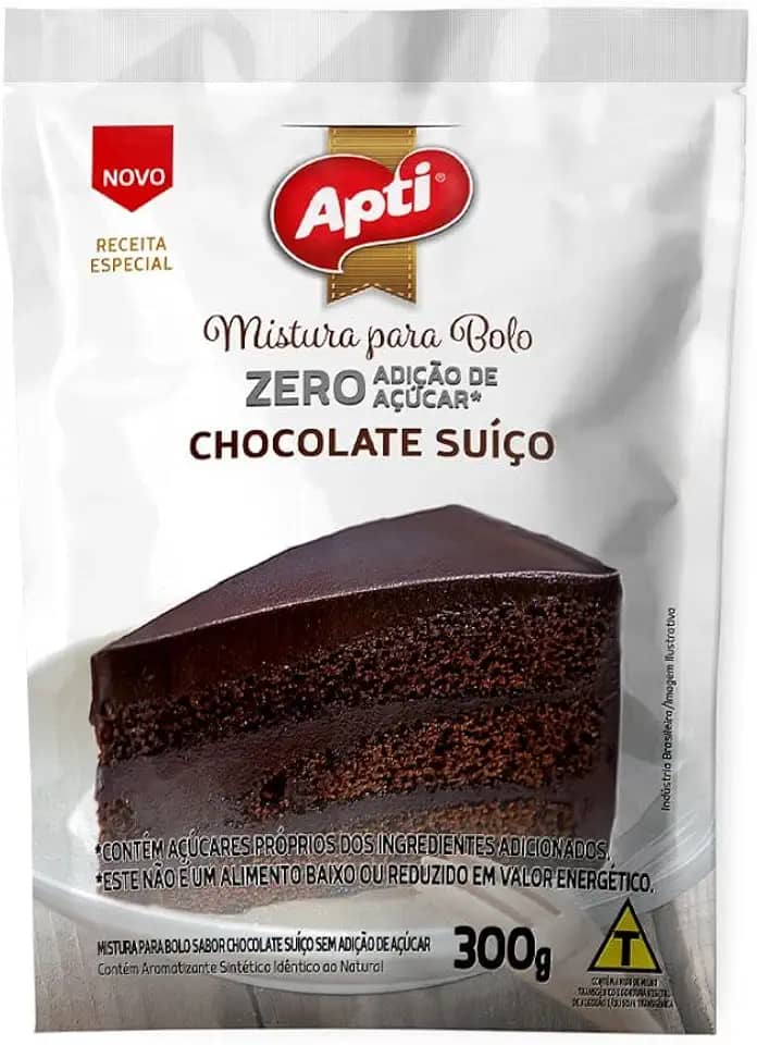 Mistura para bolo de Chocolate Suiço Zero Açúcar