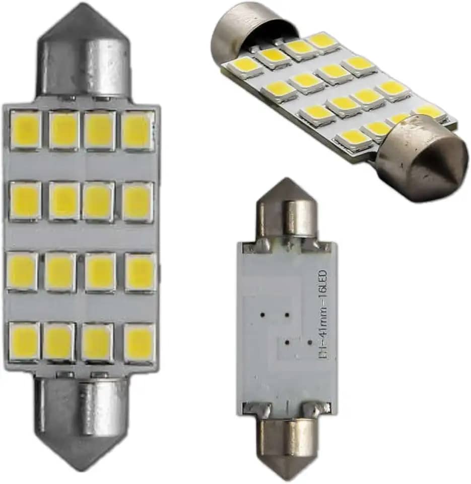 LAMPADA AUTOMOTIVA TORPEDO 16 LEDS 41mm 6000k