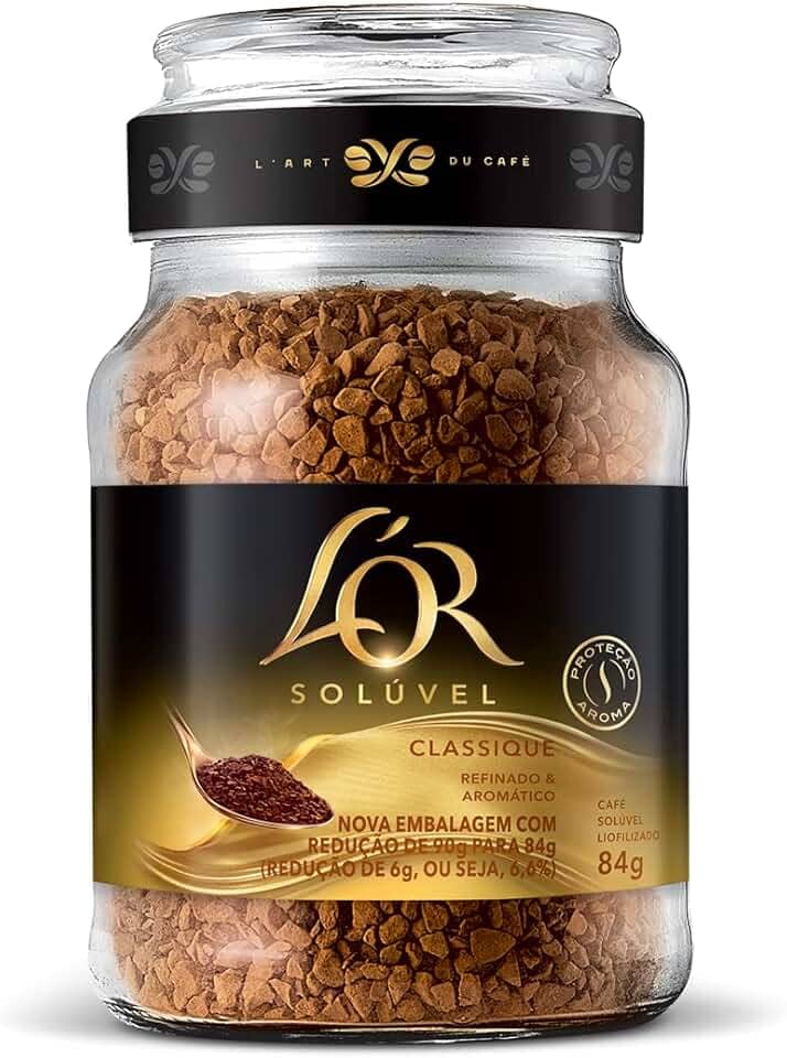 L'OR Café Classique Solúvel Pote De Vidro 84G