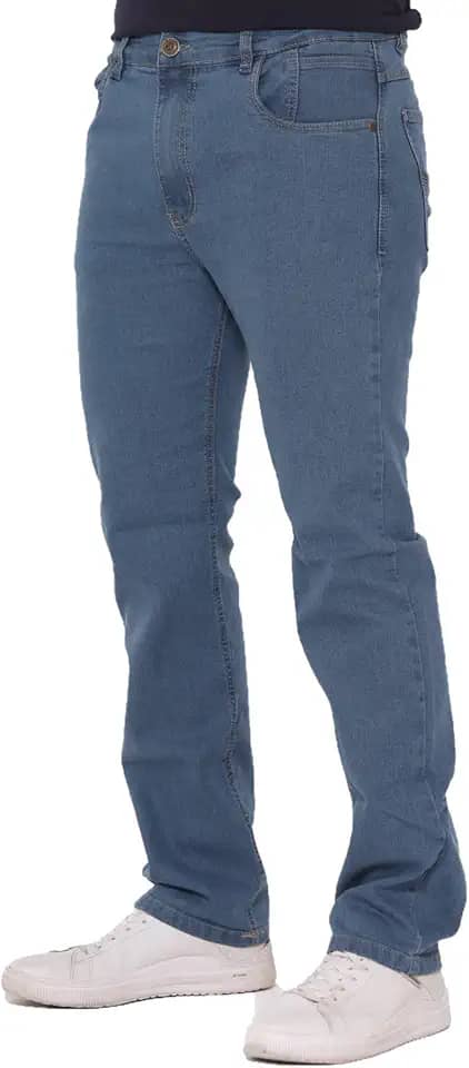 Calça Reta Jeans Masculina Elastano Tradicional Malloy