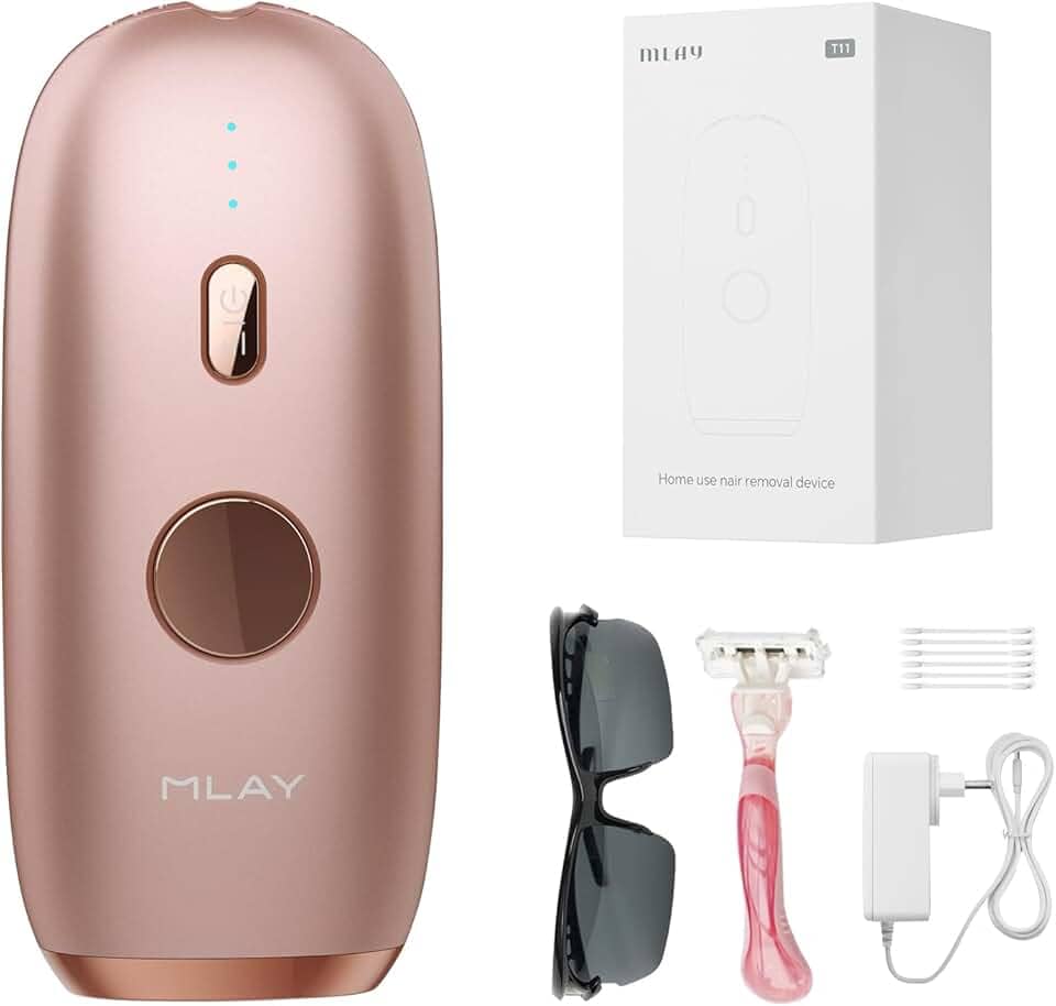 Depilador a Laser IPL MLAY T11 – Depilação Duradoura e Profissional para Corpo e Rosto, 14,4J, 3 Níveis de Energia