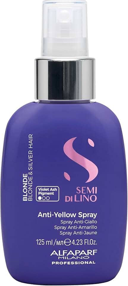 Alfaparf Milano Semi di Lino Blonde Anti-Yellow Spray - Spray leave-in antiamarelamento para cabelos descoloridos 125 ml