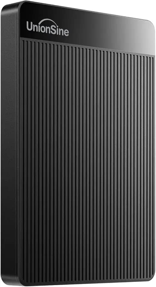HD Externo Portátil 500GB UnionSine Disco Rígido compatível Mac/Pc/Notebook/PS4 - USB 3.0-HD2510（Preto ）