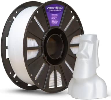 Filamento PLA Velvet High Speed 1Kg 1,75mm Efeito Aveludado Impressora 3D FDM Voolt3D (Branco Off White Velvet)