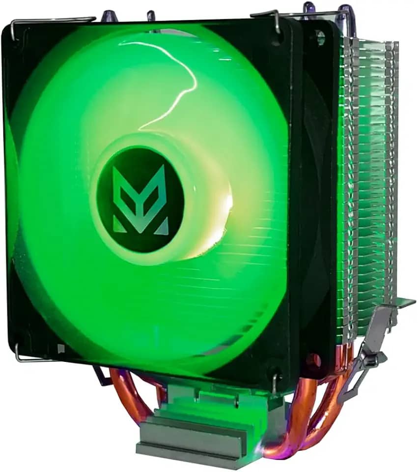 Cooler CPU Intel LGA X99 X79 Xeon LGA 2011 v3 LED RGB Gamer Ryzen Am4 Am3 120mm 775 115x 1200 1366 1700 (Verde)