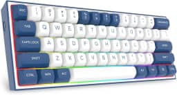 Redragon Teclado para jogos K717 PRO QMK/VIA personalizado, teclado mecânico programável sem fio de 61 teclas com layout compacto de 60%, soquete de troca a quente e amortecimento de ruído de 3