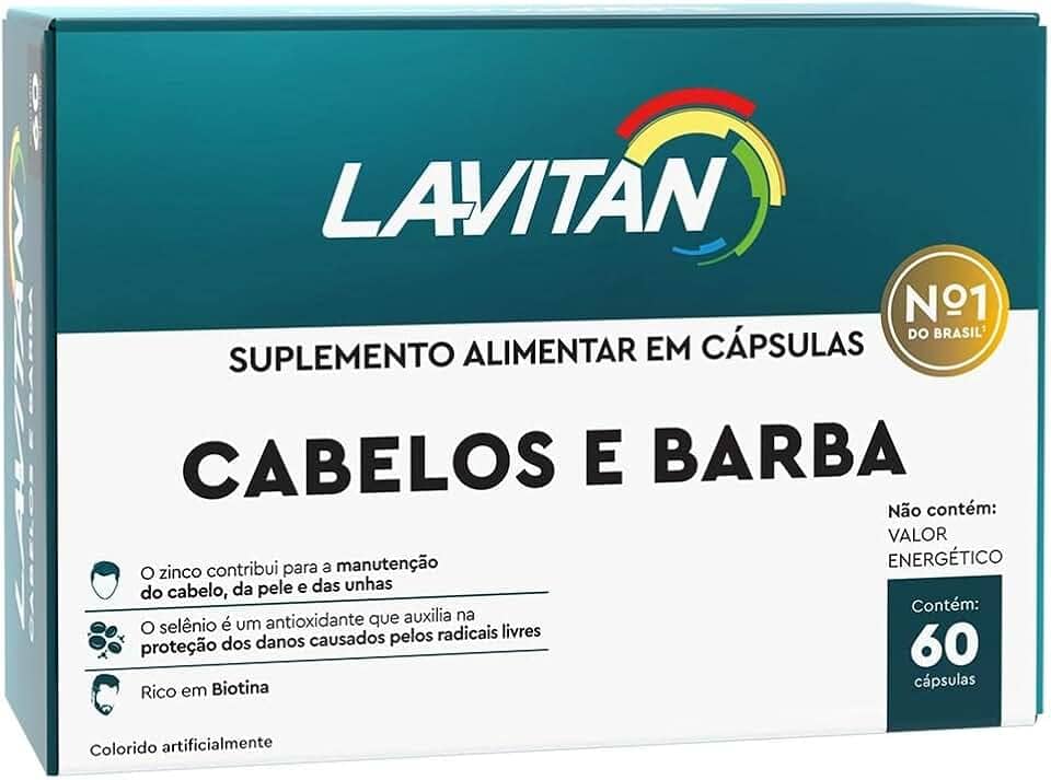 Lavitan Mais Hair Men 60caps Queda Intensa (cabelos E Barba)