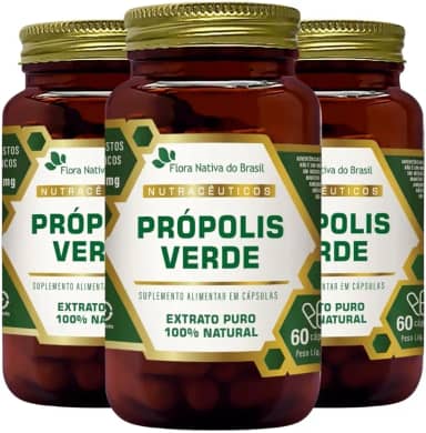 Kit 3x Extrato de Própolis Verde 60 cápsulas - Flora Nativa