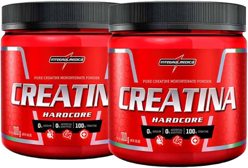 Combo 2x Creatina Hardcore Micronizada 300g - Integralmedica Sabor:Sem Sabor