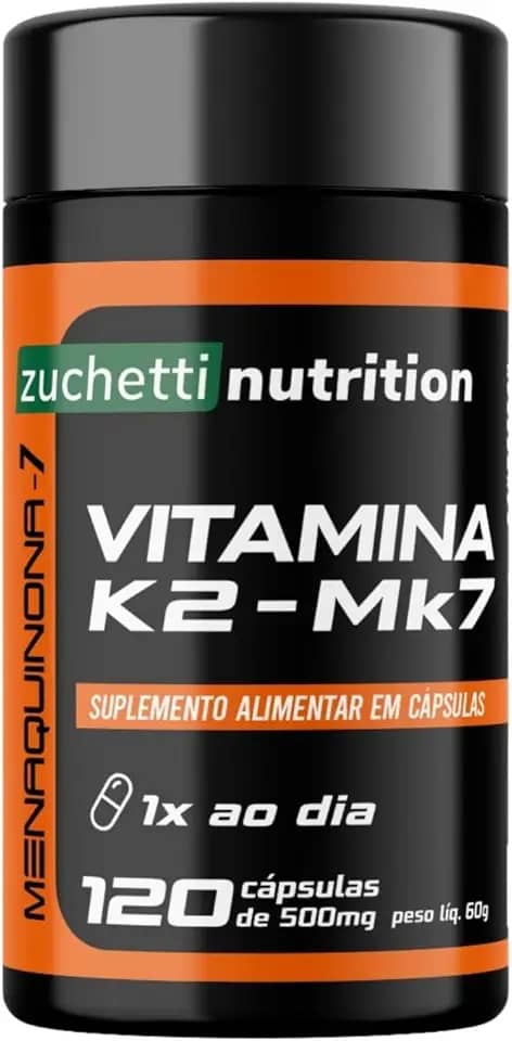 Vitamina k2 mk7 120 Cápsulas Menaquinona 7 149mcg Pura 1 Capsula ao dia