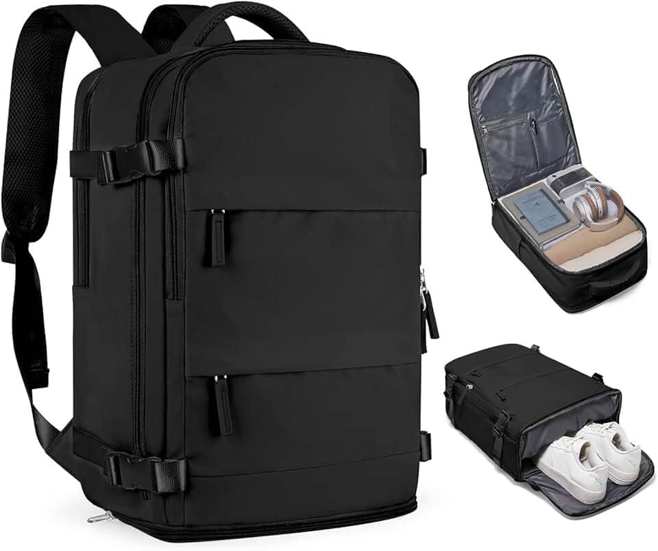 Mochila de viagem coofay casual e versátil, A - Preto, Standard, Mochilas de viagem