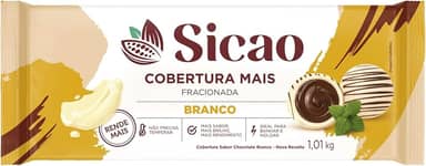 Cobertura Barra Fracionada Chocolate Branco Mais 1,01kg - Sicao
