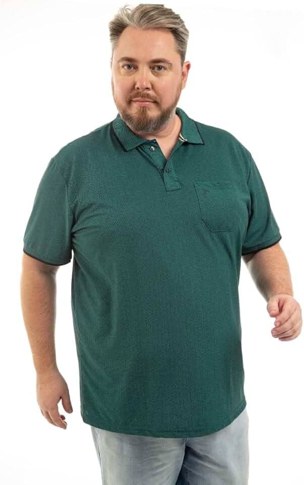 Polo Masculina Bolso Manga Curta Piquet Algodão Conforto Estilo Casual Resistente