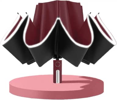 Guarda-chuva totalmente automático Guarda-chuva invertido Proteção solar e contra a chuva em vinil reforçado com 10 suportes