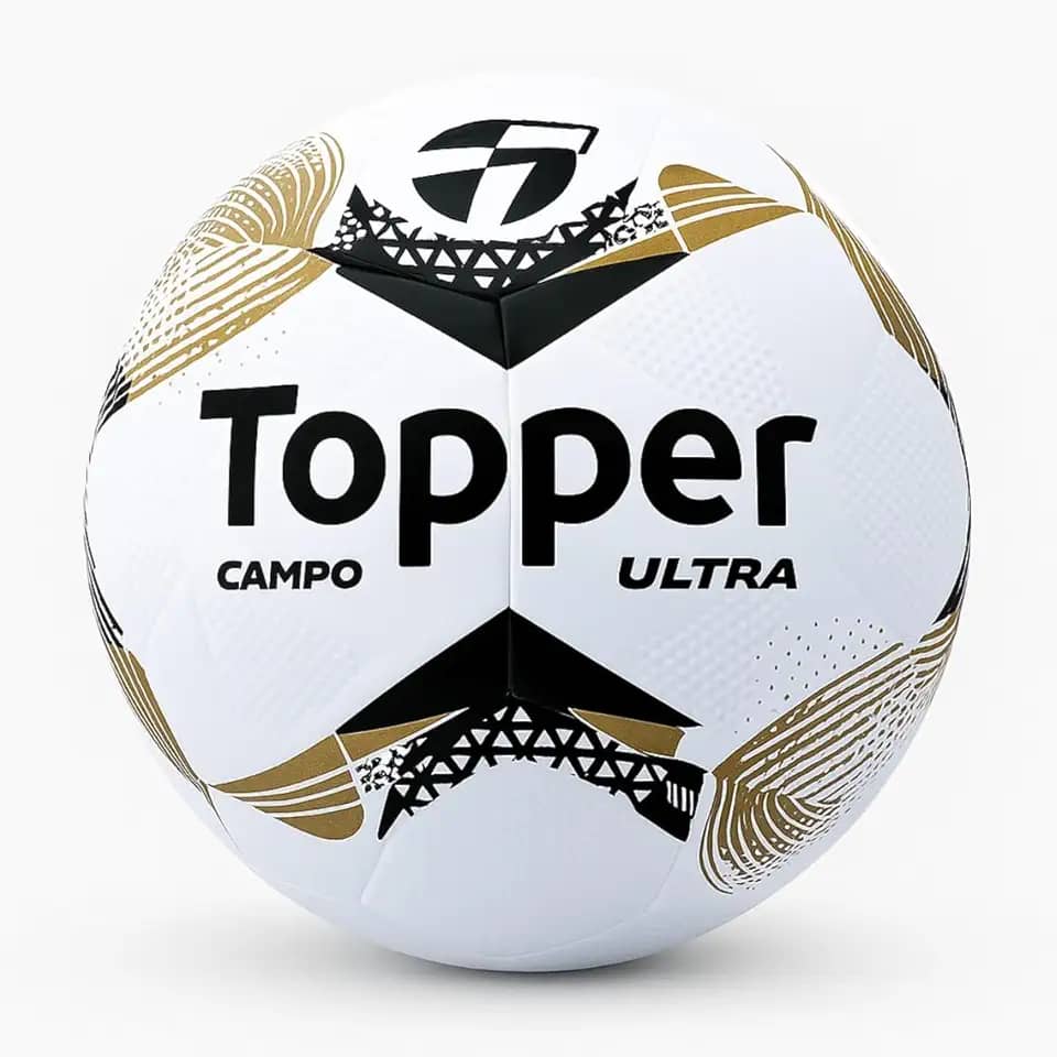 Bola de Futebol de Campo Topper Ultra Dupla Colagem Oficial Dourada