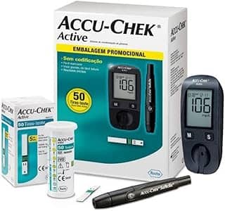 Medidor de Glicose Accu-chek Active Completo com 50 Tiras