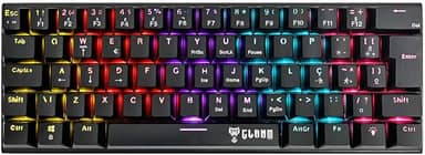 Teclado 60% Mecânico Gamer Switch Red Anti-Ghosting Função Macro + Software USB ABNT2 292x105mm Clanm (Night Walker Preto)