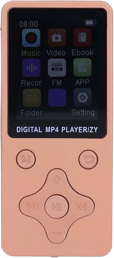 Leitor de MP3 de 64 GB, Leitor de MP3 Portátil de Som HiFi Sem Perdas Com Memória de 64 GB, Leitor de Música Bluetooth Com Tela LCD de 1,8 Polegadas Com Rádio FM e Função de