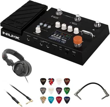 Nux Pedaleira Multiefeitos MG-400, para Guitarra, USB, Tela LCD 2.8", Impulse Response, Interface de Áudio