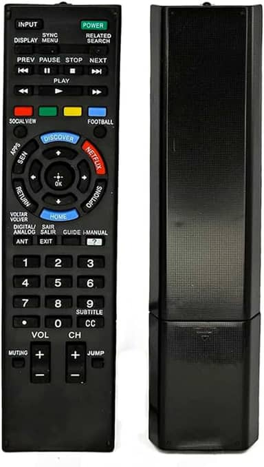 Controle Remoto Compatível com Sony Bravia Universal TV Smart, LCD, LED, HDTV, Substituto, Infravermelho, Preto, Ergonômico