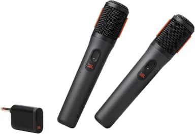 JBL Microfone sem fio PartyBox – 2 microfones digitais sem fio, bateria recarregável (20 horas - 700 mAh), voz clara, som nítido, conexão estável de 2,4 GHz, compatível com todos os alto-falantes