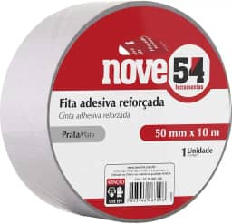 Nove54, Fita Adesiva Reforçada, 50 Mm X 25 M Prata.