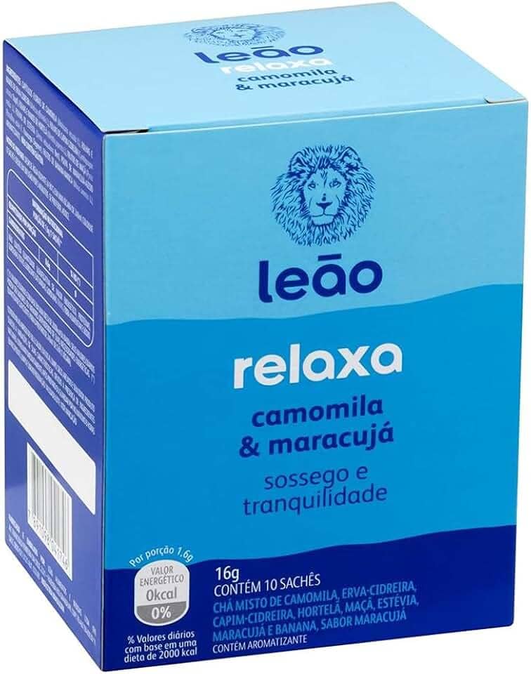 Leão Chá Relaxa Camomila E Maracujá 10 Sachês