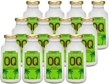 Água de Coco Integral OQ Sem Adição de Açúcar e Conservantes 100% Fruta (300 ml - Pack 12)