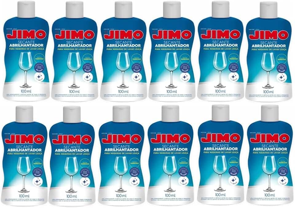 Kit 12 Un Secante Abrilhantador 100ml Para Lava-Louças
