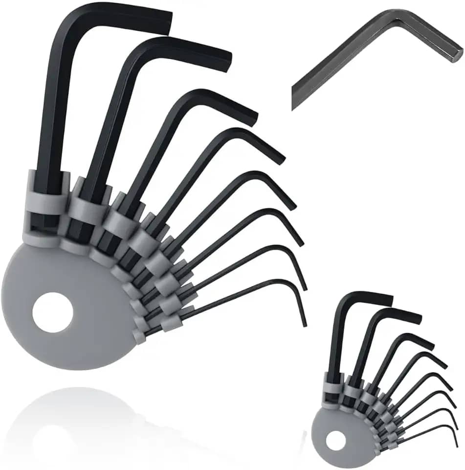 Jogo de Chave Allen tork torx 8 Peças 1,5 a 6mm com Suporte Prático – Ideal para Reparos, Montagens e Oficinas