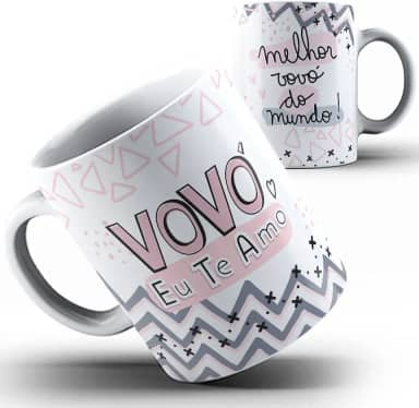 Caneca Vovó te amo melhor avó do mundo