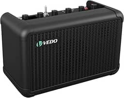 VEDO Mini Guitarra Baixo Amplificador Multi-Purpose, Multi-Efeitos, Delay, Reverb, Echo, Flanger, Conexão Bluetooth, PE-10