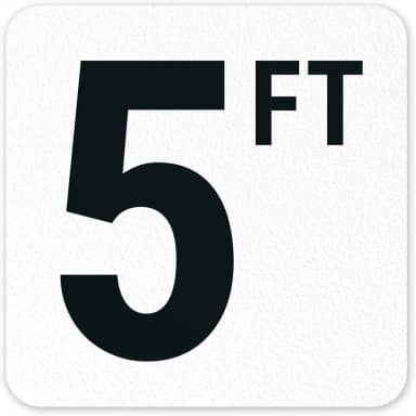 Marcador de profundidade de piscina adesivo de vinil de 1,5 m x 15 cm, marcador de piscina antiderrapante, feito nos EUA por Sigo Signs